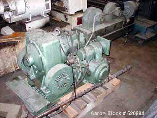 USED: Welex 2" extruder. 24:1 L/D, 3 zone non-vented air cooledbarrel. 20 HP DC WER Industrial DC motor driving a Winsmith model12FSCB gearbox at 8.25:1. Gearbox is rated for a maximum of 28.8 hp.Con...