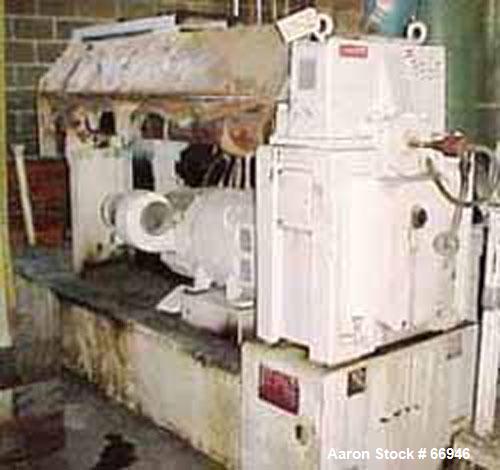 Used Welex Single Screw Extruder, Model 250 30:1 RH NV. 2.5" Screw diameter, 30:1 L/D ratio.54" centerline height.Cored screw includes rotary union.Water cooled feed section 4.5" x 3.5". Driven by a ...