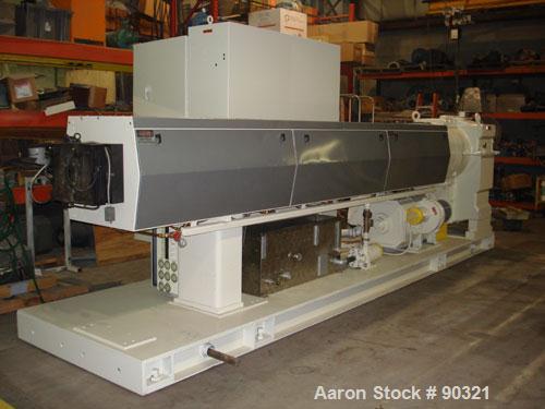 Used Wilmington-Sterling 6" Single Screw Extruder, Model 6-1/2, Approximate 30:1 L/D ratio. Electrically heated, water cooled 10 zone non-vented barrel with closed loop system with pump, tank and hea...