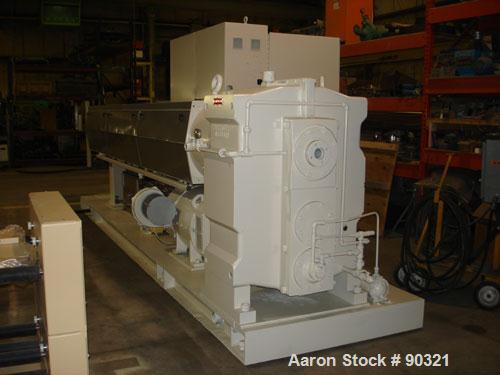 Used Wilmington-Sterling 6" Single Screw Extruder, Model 6-1/2, Approximate 30:1 L/D ratio. Electrically heated, water cooled 10 zone non-vented barrel with closed loop system with pump, tank and hea...