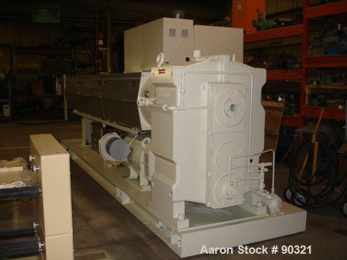 Used Wilmington-Sterling 6" Single Screw Extruder, Model 6-1/2, Approximate 30:1 L/D ratio. Electrically heated, water cooled 10 zone non-vented barrel with closed loop system with pump, tank and hea...