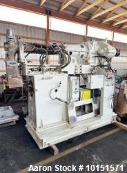 Used 100mm Buss kneader with 9/1 L/D barrel. Driven by 200 hp DC motor, includes 5.94/1 gearbox, jacketed barrel and clam sh...