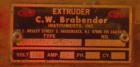 Used Brabender Instrumentss Single Screw Extruder, 3/4