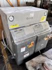 Used 100mm Buss kneader with 9/1 L/D barrel. Driven by 200 hp DC motor, includes 5.94/1 gearbox, jacketed barrel and clam shell barrel opening. Includes operator control panel. Kneader will discharge...