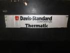 Used Davis Standard 6” Single Screw Extruder, Model 60IN60TPIH. Approximately 24 to 1 L/D ratio. Electrically heated, water cooled 5 zone non-vented barrel, with tank, heat exchanger, and pump. Water...