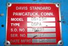 Used Davis Standard 1-1/2” Single Screw Extruder, Model DS15H, Type DSPA. SO# 76499. Approximate 30 to 1 L/D ratio. Driven by a 10hp motor thru a reducer, HP capacity 24, service factor 1.25, ratio 1...