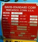 Used Davis Standard 1-1/2” Single Screw Extruder, Model DS15H, Type DSPA. SO# 76499. Approximate 30 to 1 L/D ratio. Driven by a 10hp motor thru a reducer, HP capacity 24, service factor 1.25, ratio 1...