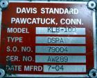Used Davis Standard 1” Diameter Single Screw Extruder, Model KLB-100, Type DSPA. Approximate 28 to 1 L/D ratio. Electrically heated, air cooled 4 zone non-vented barrel. Water cooled feed throat with...
