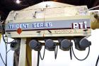 Used PTI Processing Technologies 2-1/2” Trident Series Single Screw Extruder, Model 2500. Approximate 32 to 1 L/D ratio. 5 Zone non-vented barrel electrically heated, air cooled. Water cooled feed th...