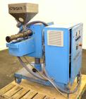 Used Theysohn 3/4’’ Single Screw Co-Extruder. Approximate 20 to 1 L/D ratio. Electrically heated, air cooled 3 zone non-vented barrel. Water cooled feed throat with hopper. Driven by a 2hp, 530 volt,...