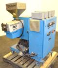 Used Theysohn 3/4’’ Single Screw Co-Extruder. Approximate 20 to 1 L/D ratio. Electrically heated, air cooled 3 zone non-vented barrel. Water cooled feed throat with hopper. Driven by a 2hp, 530 volt,...