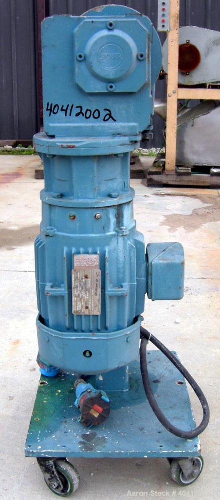 Used Krupp Werner Pfleiderer 58mm twin screw side feeder, model ZS-B58. (2) 2.2" (52mm) side by side screws, top feed, no hopper. Driven by a 7.5 hp, 3/60/230/460 volt, 1770 rpm gearmotor, ratio 6.7 ...