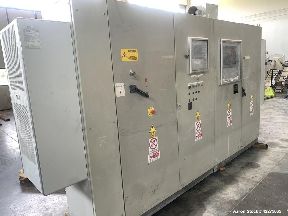 Used ICMA San Giorgio 140mm Twin Screw Extruder | 36:1 L/D | Co-Rotating | Segmented Screws | Screen Changer & Pelletizer