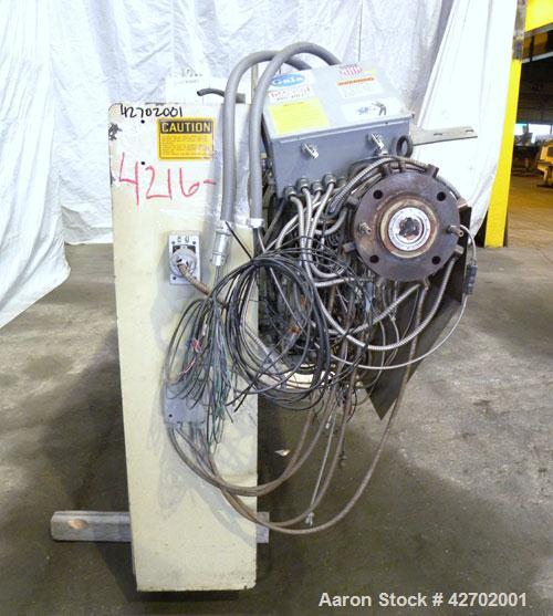 Used APV MP 2000 Series 50mm Twin Screw Extruder, MP 2050. Approximately 25:1 L/D ratio. Co-rotating side by side intermeshing screw design. Top vented electrically heated, water cooled split design ...