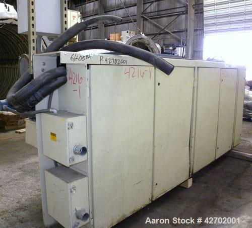 Used APV MP 2000 Series 50mm Twin Screw Extruder, MP 2050. Approximately 25:1 L/D ratio. Co-rotating side by side intermeshing screw design. Top vented electrically heated, water cooled split design ...