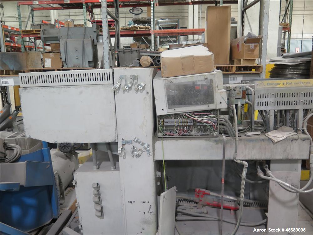 Used APV Baker Perkins 30mm Twin Screw Extruder, Model MP30PC.  17.5:1 L/D Ratio.  Typical Outputs 100-200 kg/h.