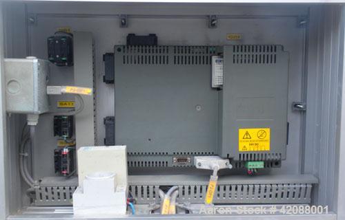 Used APV Twin Screw Extruder, 50mm screw diameter. Approximately 15 to 1 L/D ratio. Co-rotating screw design. Vented, electrically heated, water cooled barrel. (1) Feed section. Driven by an 18.5 kw ...