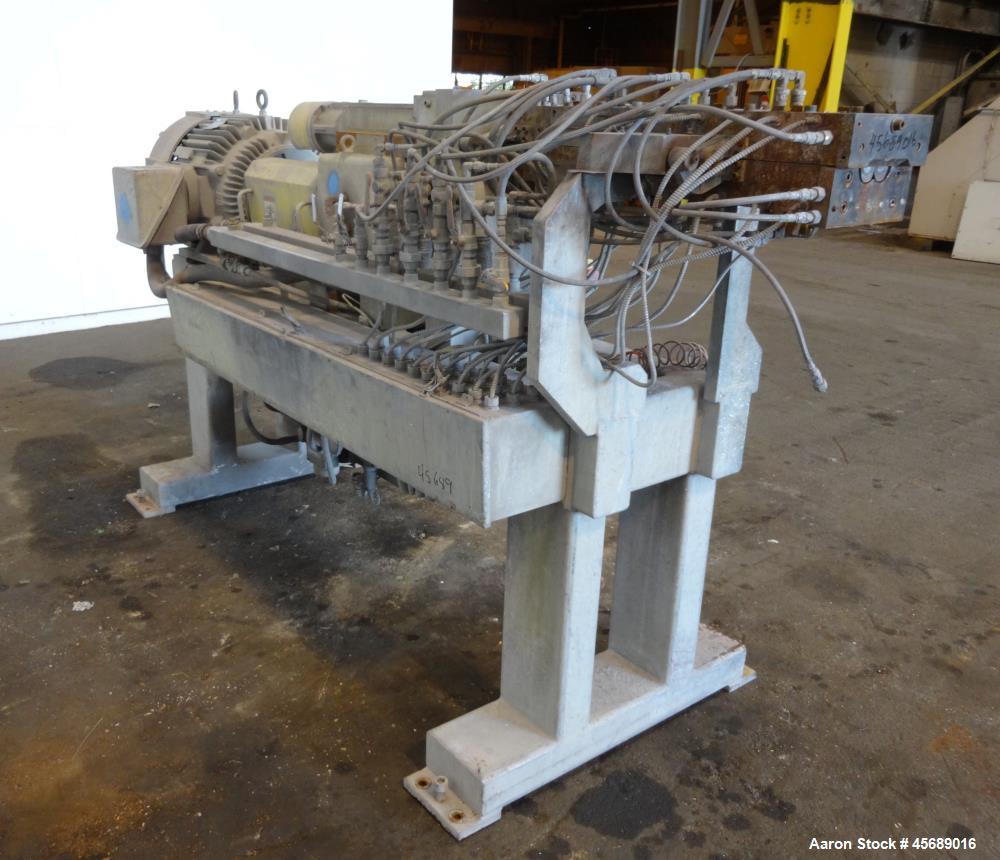 Used B&P Process Equipment MP Series 50mm Twin Screw Compounder Extruder, Model