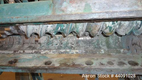 Used Baker Perkins 125mm MP Series Twin Screw Extruder. Approximate L/D ratio. Co-rotating screw design. Clamshell design liquid heated, and cooled barrel. Feed section, no hopper. Approximate 55-1/2...
