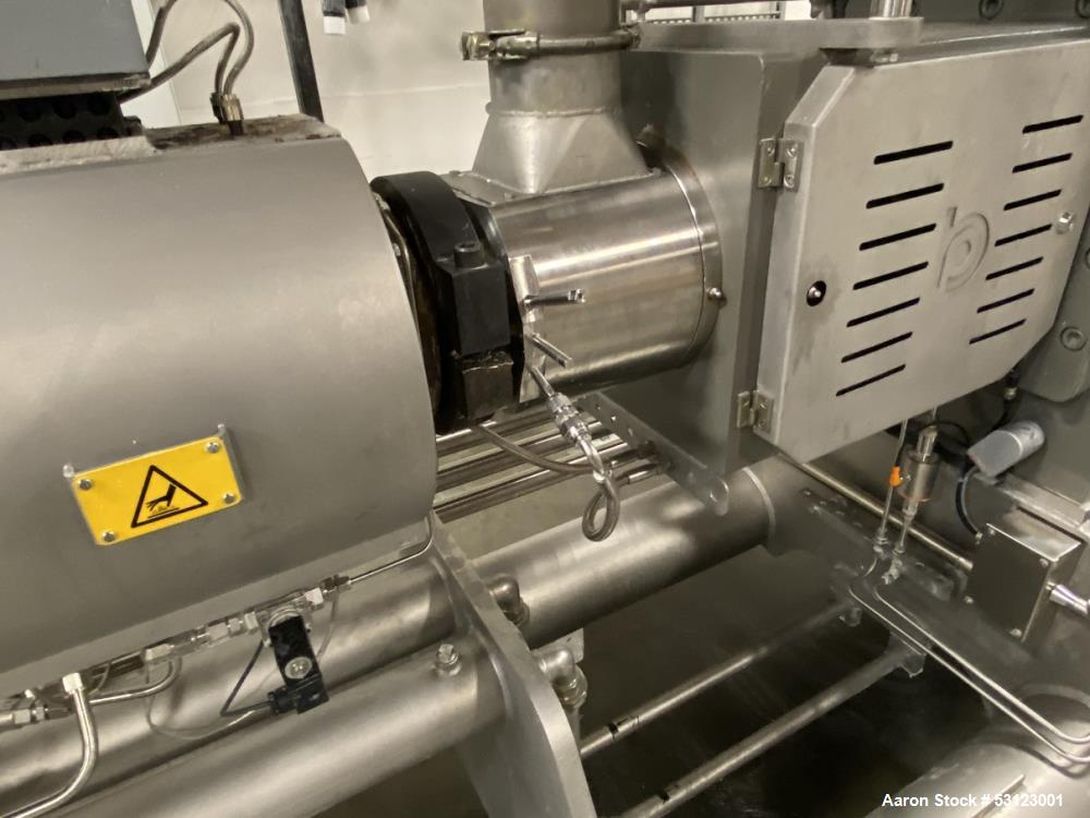 Used Baker Perkins SBX80 Co-rotating Twin Screw Extruder.