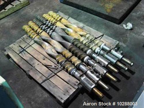 Used-Baker Perkins 100 mm twin screw compounding extruder. Segmented twin screws. 50 hp DC Siemens Allis main drive motor. B...