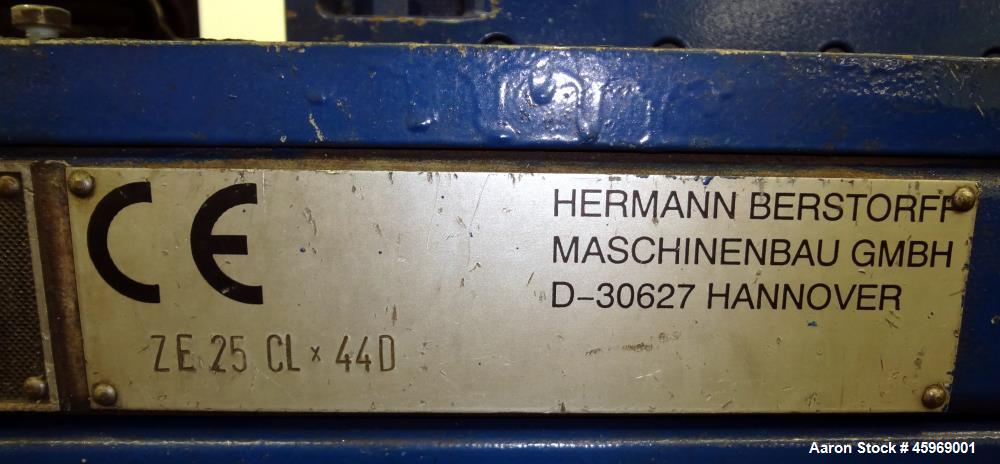 Used Berstorff ZE-25 CL Twin Screw Extruder