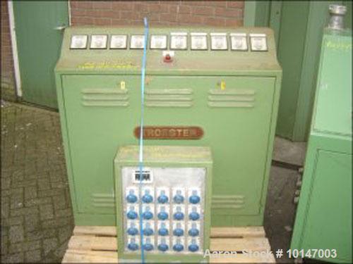 Used Berstorff double screw extruder, model ZE-40 A x 38D, serial No. 90-2-EO. 5486/84, new 1985, screw diameter 40mm (1.6"), L/D 38, vented, number of heating zones: 8, electric heating, water cooli...