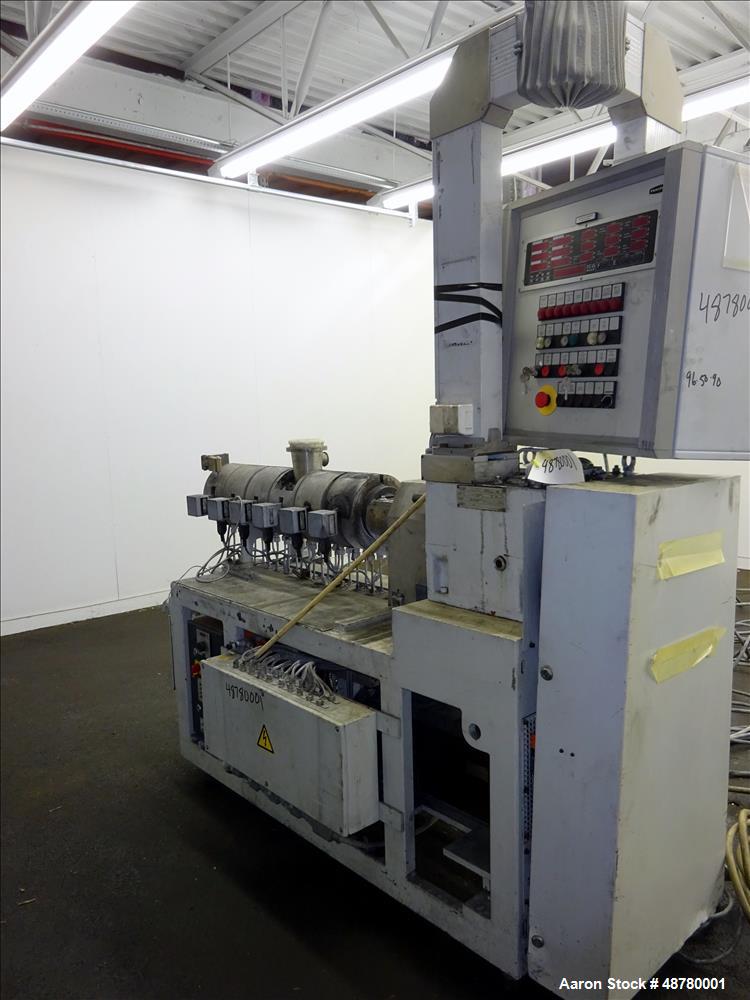 Used- Berstorff 40mm Twin Screw Extruder, Model ZE 40/40A.