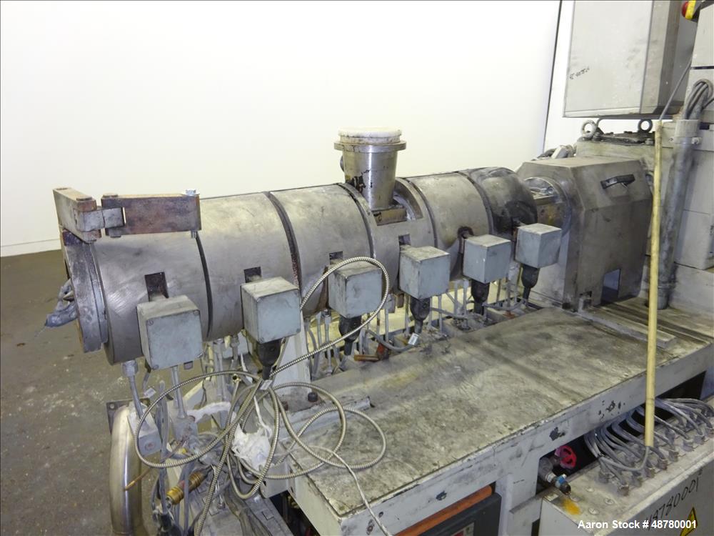 Used Berstorff 40mm Twin Screw Extruder, Model ZE 40/40A.