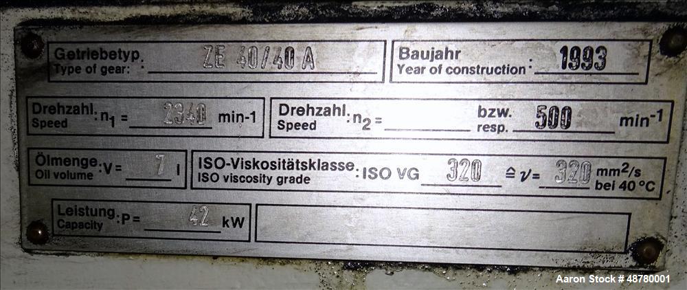 Used Berstorff 40mm Twin Screw Extruder, Model ZE 40/40A.