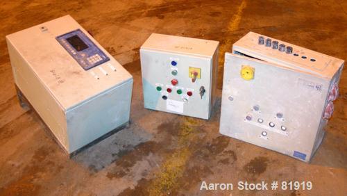 Used Berstorff Twin Screw Extrusion System consisting of: (1) Berstorff 60 mm twin screw extruder, model ZE60A35, approximate 30:1 L/D ratio, side by side co-rotating screws, (7) barrel zones, electr...