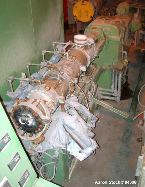 Used Berstorff twin screw extruder, model ZE60