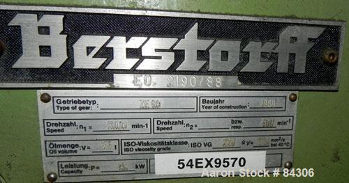 Used Berstorff twin screw extruder, model ZE60