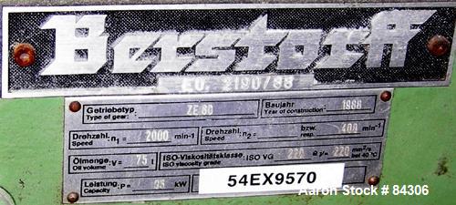 Used Berstorff twin screw extruder, model ZE60