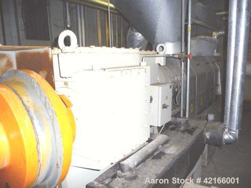 Used Berstorff Model ZE90AX31DUT Ultra Torque Co-Rotating Twin Screw Extruder having two 97mm diameter intermeshing screws with a 31:1 L/D ratio. Electrically heated, water cooled barrel consists of ...