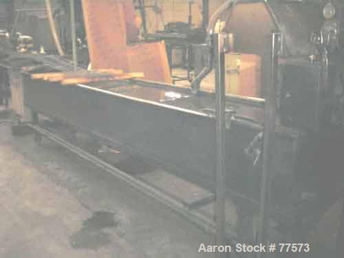 USED: Berstoff twin screw extruder, type ZE90. 28:1 L/D. Side by side.Capacity 1540 lbs (700 kgs) per hour. 3-1/4" diameter screws, barrel107" long. Co-rotating. Screw speed 350 rpm by a 525 hp/350 k...