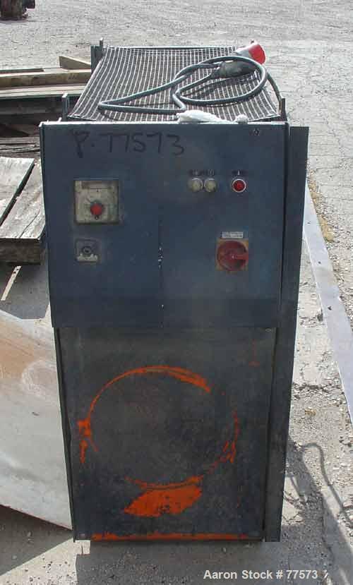 USED: Berstoff twin screw extruder, type ZE90. 28:1 L/D. Side by side.Capacity 1540 lbs (700 kgs) per hour. 3-1/4" diameter screws, barrel107" long. Co-rotating. Screw speed 350 rpm by a 525 hp/350 k...