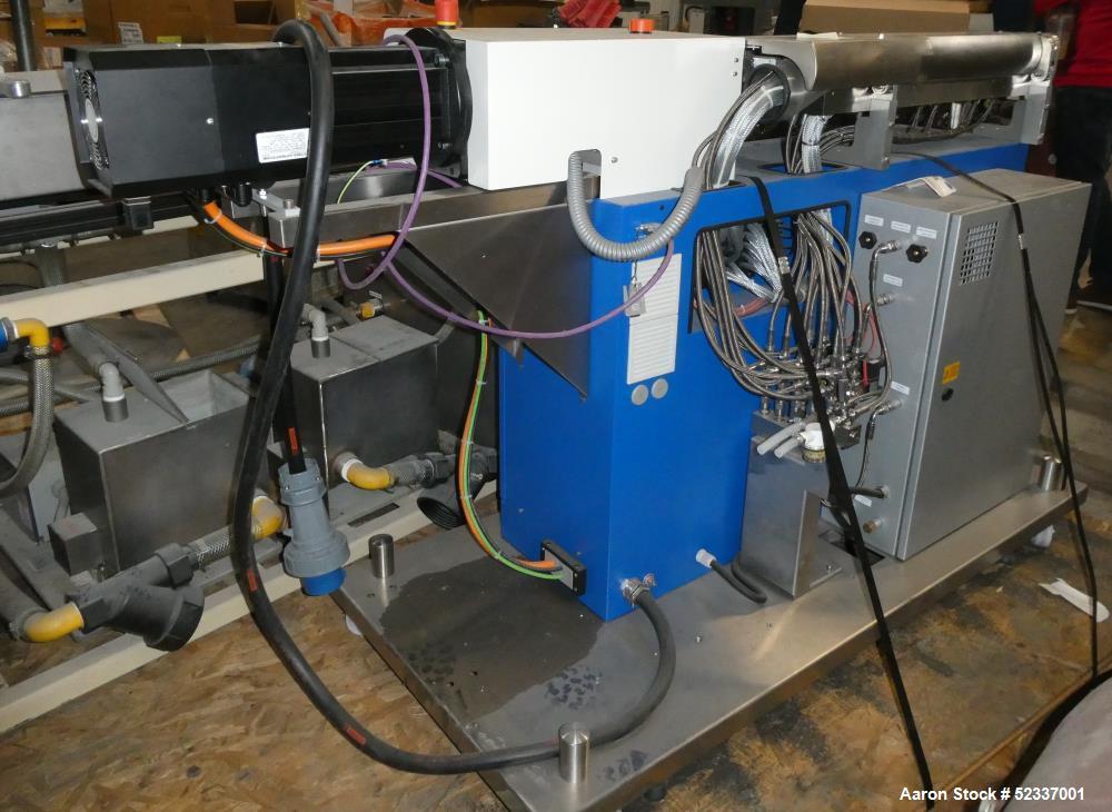 Used- Brabender Co-Rotating Twin Screw Extruder, Model KETSE 20/40 D EC. Capable of outputs of 0.5 to 9 kg/h. 20mm Diameter ...