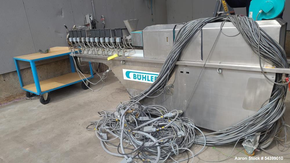 Used Buhler BTSK 30/40D Twin Screw Extruder | 50 mm Co-Rotating Process Extruder