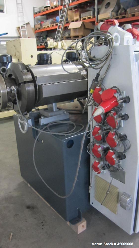 Used Cincinnati CM80 Conical Twin Screw Extruder for production of PVC Profiles