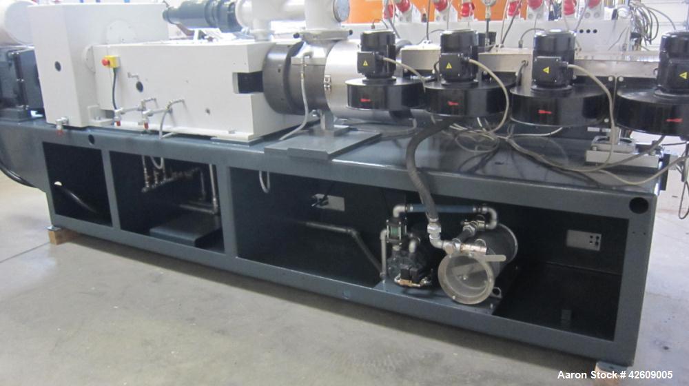 Used Cincinnati CM80 Conical Twin Screw Extruder for production of PVC Profiles