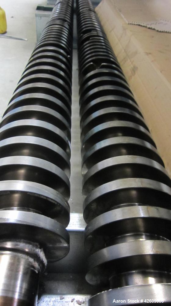 Used Cincinnati CM80 Conical Twin Screw Extruder for production of PVC Profiles