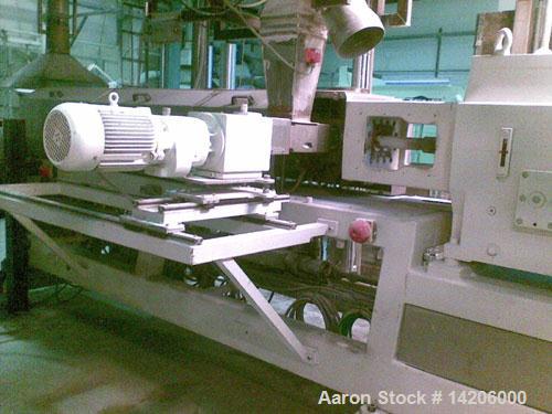 Used Compex PVC Compounding Line, type MPC 85/2, for up to 454 lbs (1000 kg) per hour PVC, 85 mm (3 1/3") diameter twin screws. Complete with gearbox and motor. Includes (1) hot die face cutting, (1)...