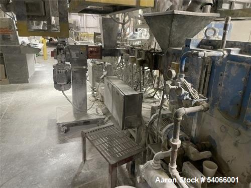Used Coperion 58mm Mega Compounder Extrusion System | 500 HP | 5,000 LB/HR | Gala Underwater Pelletizer
