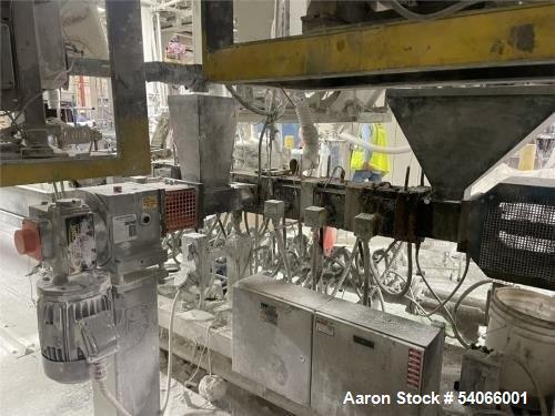 Used Coperion 58mm Mega Compounder Extrusion System | 500 HP | 5,000 LB/HR | Gala Underwater Pelletizer