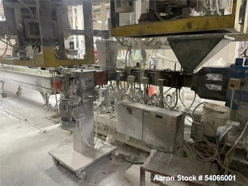 Used Coperion 58mm Mega Compounder Extrusion System | 500 HP | 5,000 LB/HR | Gala Underwater Pelletizer
