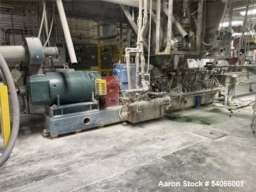 Used Coperion 58mm Mega Compounder Extrusion System | 500 HP | 5,000 LB/HR | Gala Underwater Pelletizer