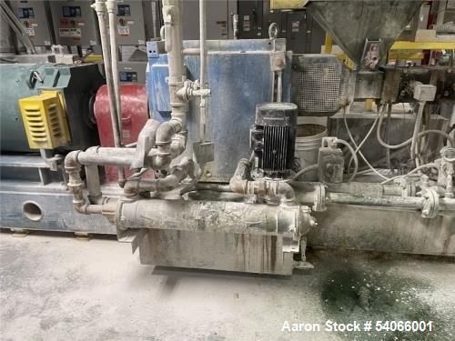 Used Coperion 58mm Mega Compounder Extrusion System | 500 HP | 5,000 LB/HR | Gala Underwater Pelletizer