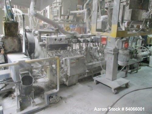Used Coperion 58mm Mega Compounder Extrusion System | 500 HP | 5,000 LB/HR | Gala Underwater Pelletizer