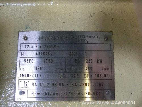 Used Coperion ZSK 70 Mc Twin Screw Extruder.  2.76" (70 mm) screws, screw speed 400 rpm.  Driven by a 153 hp/115 kW motor, 340/460/3/50, with a Flender gearbox.  Water cooled with (1) side opening.  ...